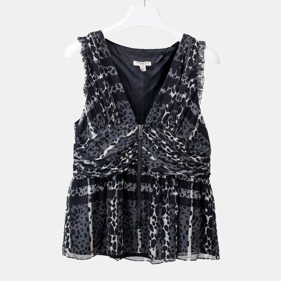 Burberry Beat Check Silk Peplum Tank - Picture 1 of 12